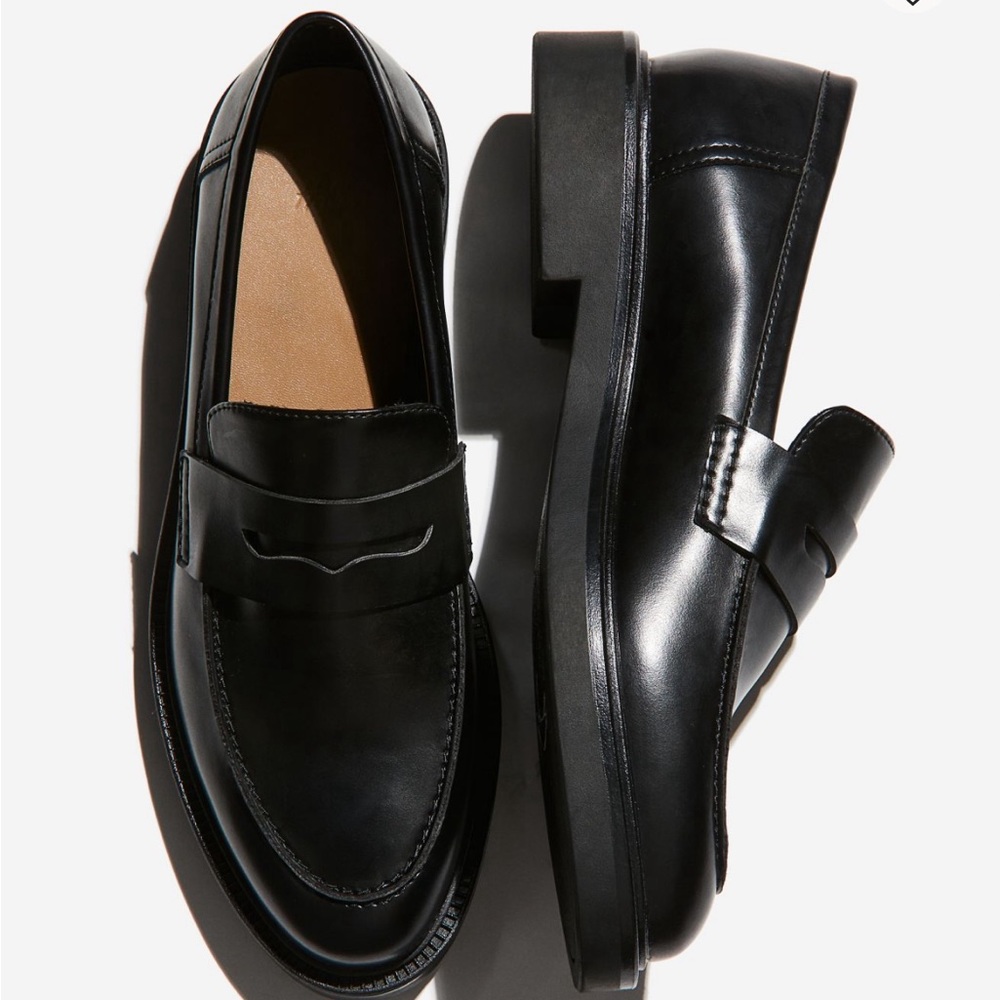 Black chunky H&M loafers
